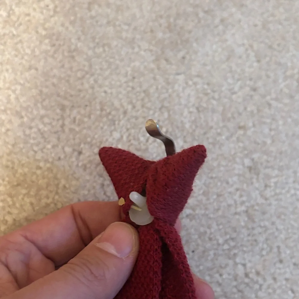 Boys Pierre Cardin Burgundy clip-on Knit, wool Tie.